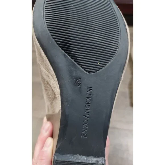 Enzo Angiolini Eabaki Wedge Boots Gray Suede Leather Women 7.5 - Picture 8 of 13